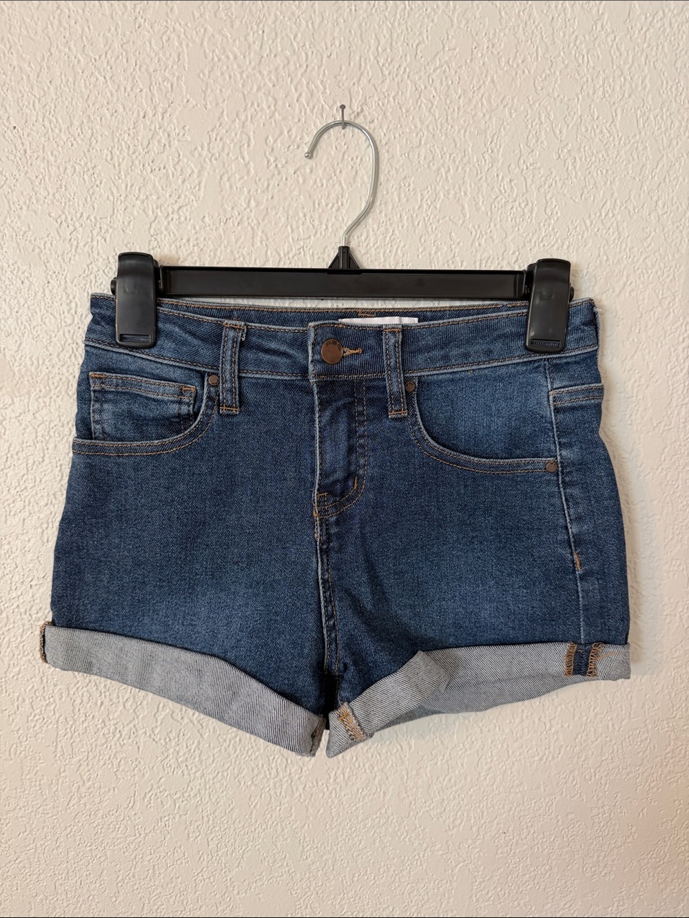 RSQ Dark Blue Denim Cuffed Women's Shorts